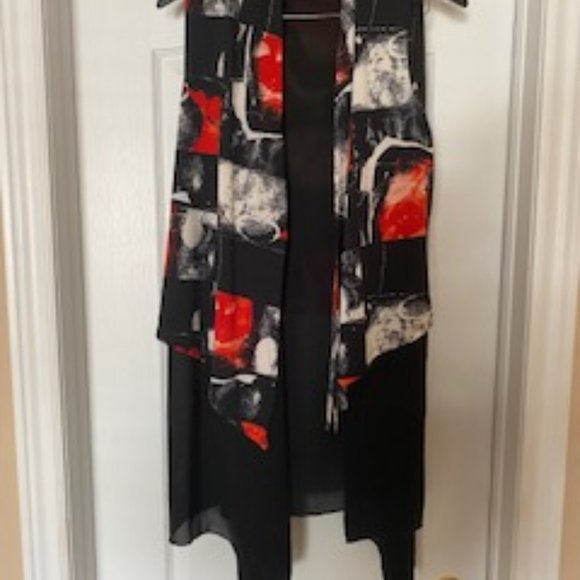 Red Coral Women's Below-Knee Vest – Perfect for Work & Play! Size M - Picture 1 of 2